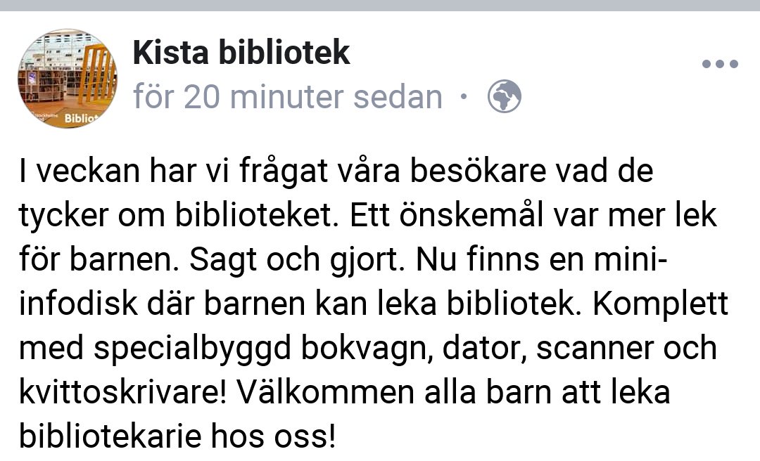RT @LihiniW: Alltså KISTA BIBLIOTEK…